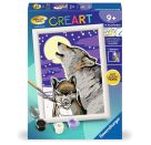 Ravensburger CreArt 28513 - Mystische Wölfe - Malen nach Zahlen Wolf für Kinder ab 9 Jahre