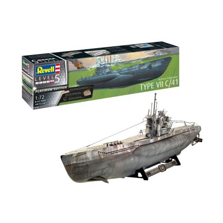 German Submarine Type VII C/41, Revell Modellbausatz