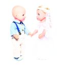 Puppen-Brautkleid Sissi mit Schleier, Gr. 35-45 cm