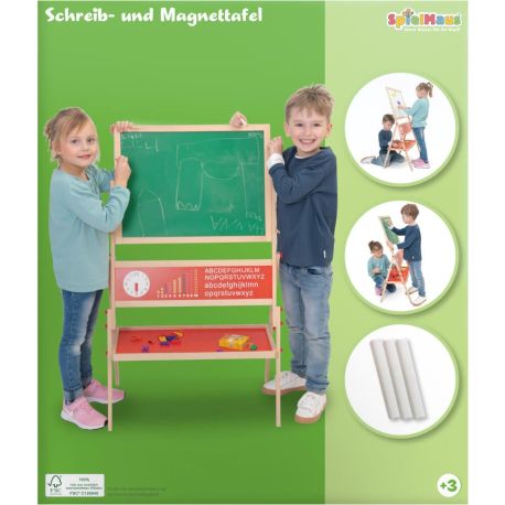 SpielMaus Holz Schreib- und Magnettafel, inkleide Kreide