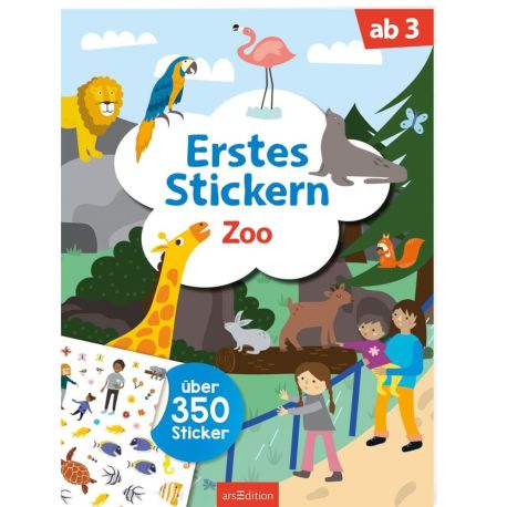 Erstes Stickern Zoo