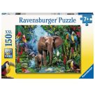Ravensburger 12901 Puzzle Dschungelelefanten 150 Teile XXL