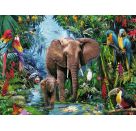 Ravensburger 12901 Puzzle Dschungelelefanten 150 Teile XXL