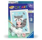 Ravensburger CreArt 28695- Süßer Waschbär - Malen nach Zahlen für Kinder ab 7 Jahre
