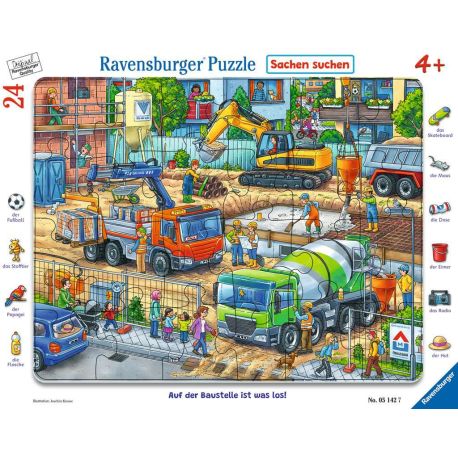 Ravensburger 5142 Puzzle Auf der Baustelle ist was los! 24 Teile