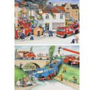 Ravensburger 8851 Puzzle Bei der Feuerwehr 2 X 24 Teile