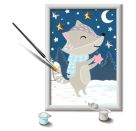 Ravensburger CreArt 28778 - Gute Nacht, kleiner Dachs - Malen nach Zahlen für Kinder ab 7 Jahre