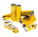 ''Luftschlangen, 18er-Röllchen, metallic-gold, L:4m,br1 Rolle eingeschweißt''