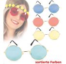 FRIES - Brille Hippie groß, sort. Farben,   60 mm