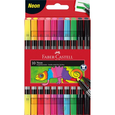 Faber-Castell Doppelfasermaler 10er Etui neon Faber-Castell