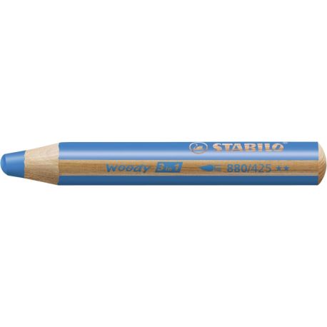 Multi-talented pencil STABILO® woody 3 in 1STABILO woody mittelblau wasservermalbar