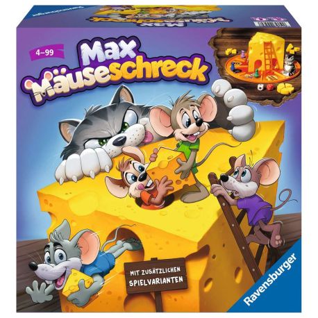 Ravensburger Kinderspiele 24562  - Max Mäuseschreck - Würfelspiel für 2 bis 4 Spieler, Kinderspiel ab 4 Jahren