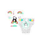 Puppen-Stoffwindeln Pinguin Pünktchen, 2 Stück, Gr. 35-45 cm