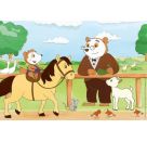 Schmidt Spiele 56415 Puzzle Bobo Siebenschläfer Auf ins Abenteuer 3x48 Teile