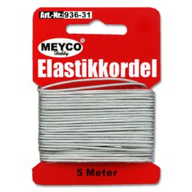 Elastikschnur 1mm/5m silber Elastikschnur 1mm/5m silber