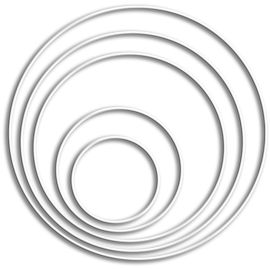 Drahtring 12cm weiß