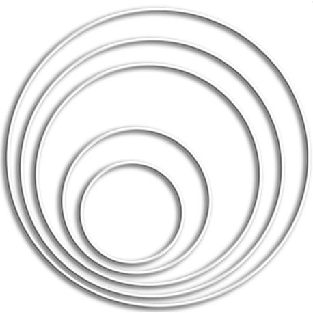 Drahtring 20cm weiß