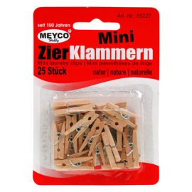 Mini Holzklammern natur25mm