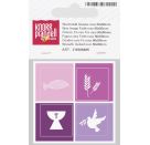 Wachsbild Glaube, rosa