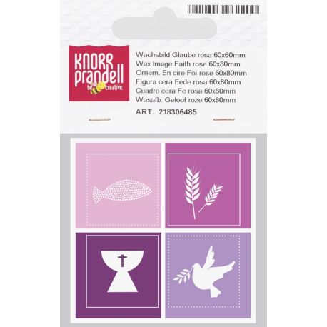 Wachsbild Glaube, rosa