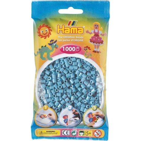 Hama® Bügelperlen Perlen Midi - Türkis 1000 Perlen.