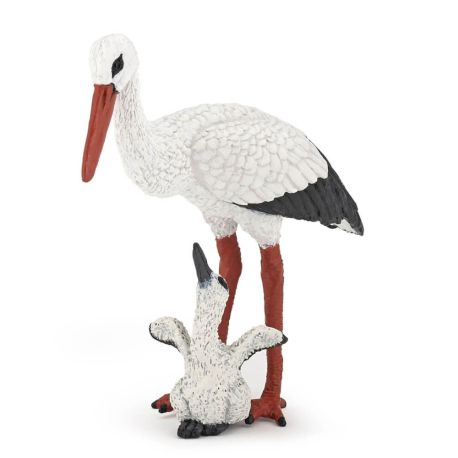 Papo 50159 Storch mit Storchjunges
