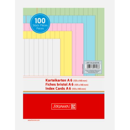 Karteikarten A6 lin.sort
