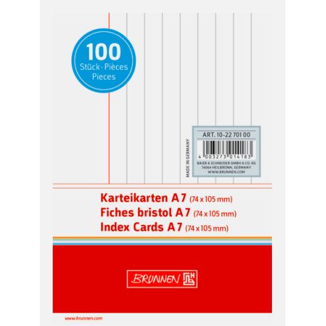BRUNNEN 102270100  Karteikarten  weiß