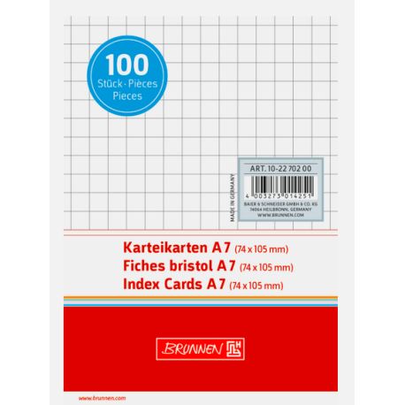 BRUNNEN 102270200  Karteikarten  weiß