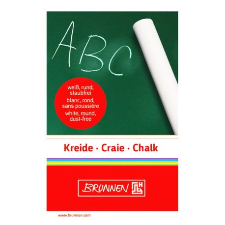 Kreide weiß rund im 10er Etui