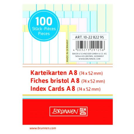 Karteikarten A8 lin.sort