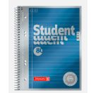 BRUNNEN 1067151  Collegeblock  Student  Premium  Deckblatt: blau-metallic