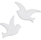 Wachstaube 27x24mm weiß