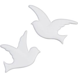 Wachstaube 27x24mm weiß
