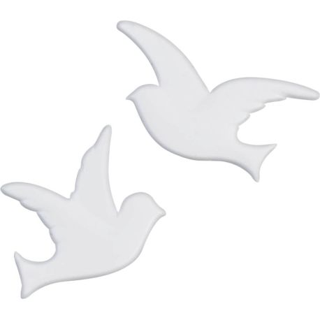 Wachstaube 27x24mm weiß