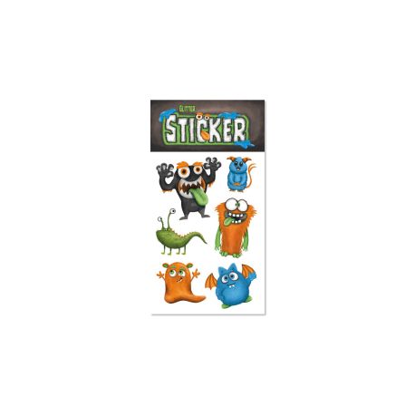 Glitter-Sticker, Monster
