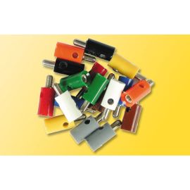 10 Querlochstecker braun