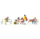 Preiser 10738 H0 Einkaufende auf der Parkbank