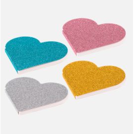 Notizblock Glitter Herz Notizblock Glitter Herz