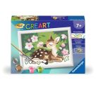 Ravensburger CreArt 20060 - Kleines Reh - Malen nach Zahlen Reh für Kinder ab 7 Jahre