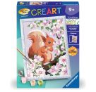 Ravensburger CreArt 20064 - Neugieriges Eichhörnchen - Malen nach Zahlen für Kinder ab 9 Jahre