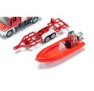 SIKU 1636 Unimog Feuerwehr mit Boot 1:87, sortiert