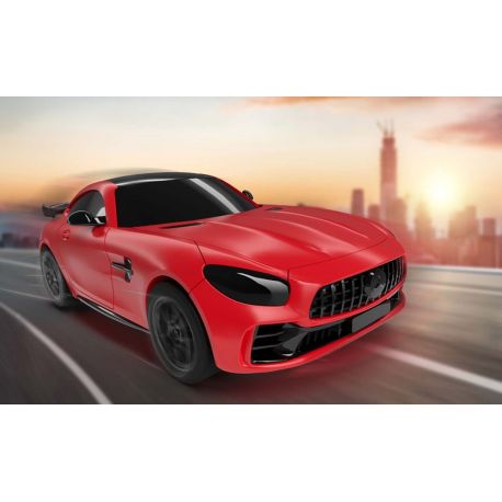 REVELL Build n Race Mercedes-AMG GT R, rot , Auto-Bausatz mit Rückziehmotor für Kinder ab 4