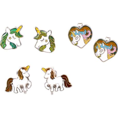 Stimmungs-Ohrclips Einhorn-Paradies, sort.