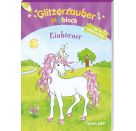 Glitzerzauber-Malblock. Einhörner