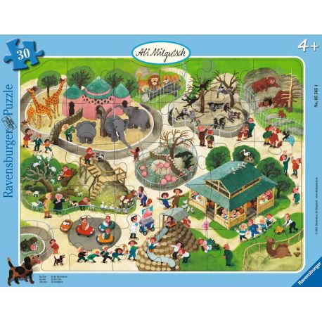 Ravensburger 5565 Puzzle Ali Mitgutsch: Im Zoo 30-48 Teile