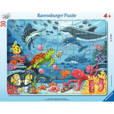 Ravensburger 5566 Puzzle Unten im Meer 30-48 Teile
