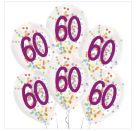 6 Latexballons Droplets 60 Confetti Birthday 1C Konfetti-Füllung Papier 27.5 cm   11