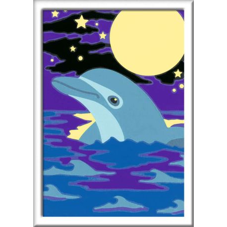 Ravensburger CreArt 27694 - Kleiner Delfin - Malen nach Zahlen Delfin für Kinder ab 7 Jahre