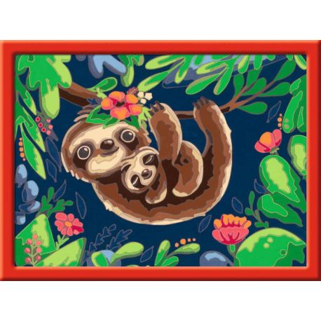 Ravensburger CreArt 28698 - Niedliche Faultiere - Malen nach Zahlen für Kinder ab 9 Jahre